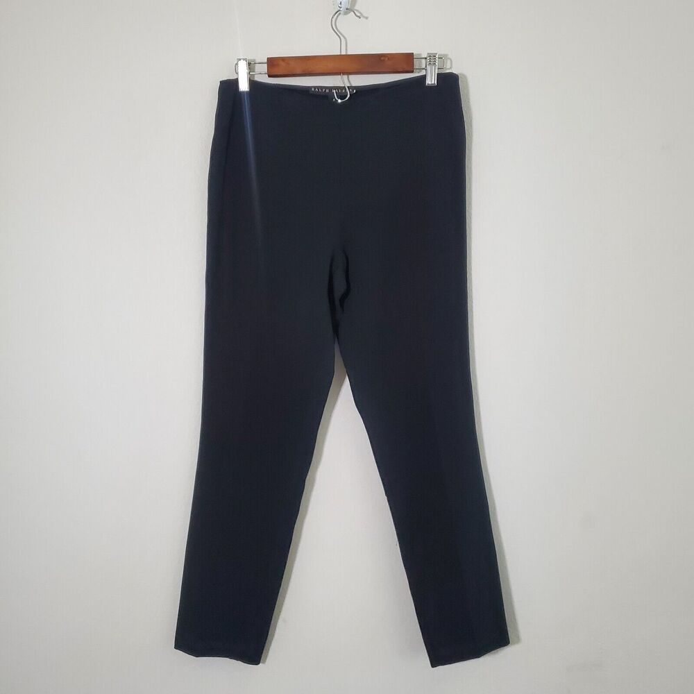Ralph Lauren Black Label Women's Pants 6 Black Cropped Slim Ankle Office